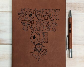 Adventure On - Vegan Leather Journal, Small