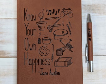 Know Your Own Happiness - Vegan Leather Journal, Small