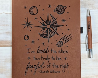 Loved the Stars Truly - Vegan Leather Journal, Large