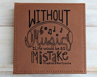 Without Music Life Would be a Mistake - Vegan Leather Box