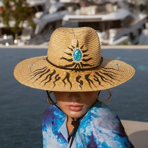 Hand-painted Fedora Straw Hat