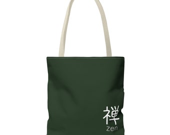 Zen Tote Bag, Yoga Bag, Canvas Market Bag, Shoulder Bag, Eco-Friendly Tote, Gift for Her, zen in Chinese