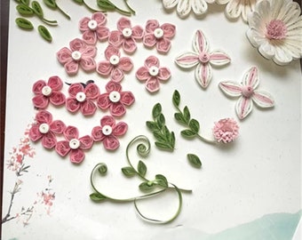 Der Papier-Quilling-Fächer ist ein kreativer Fächer für handgefertigte Papier-Quilling-Papierkunst.