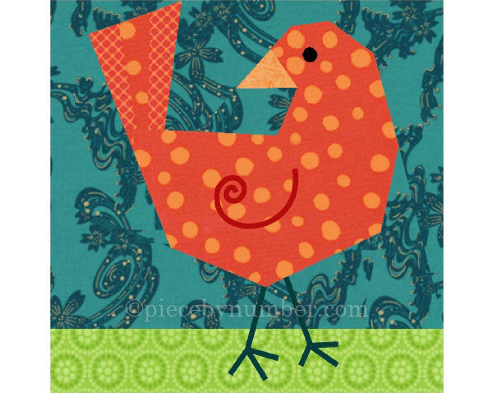 Birdie Bird Paper Piecing Quilt Block Pattern Instant - Etsy