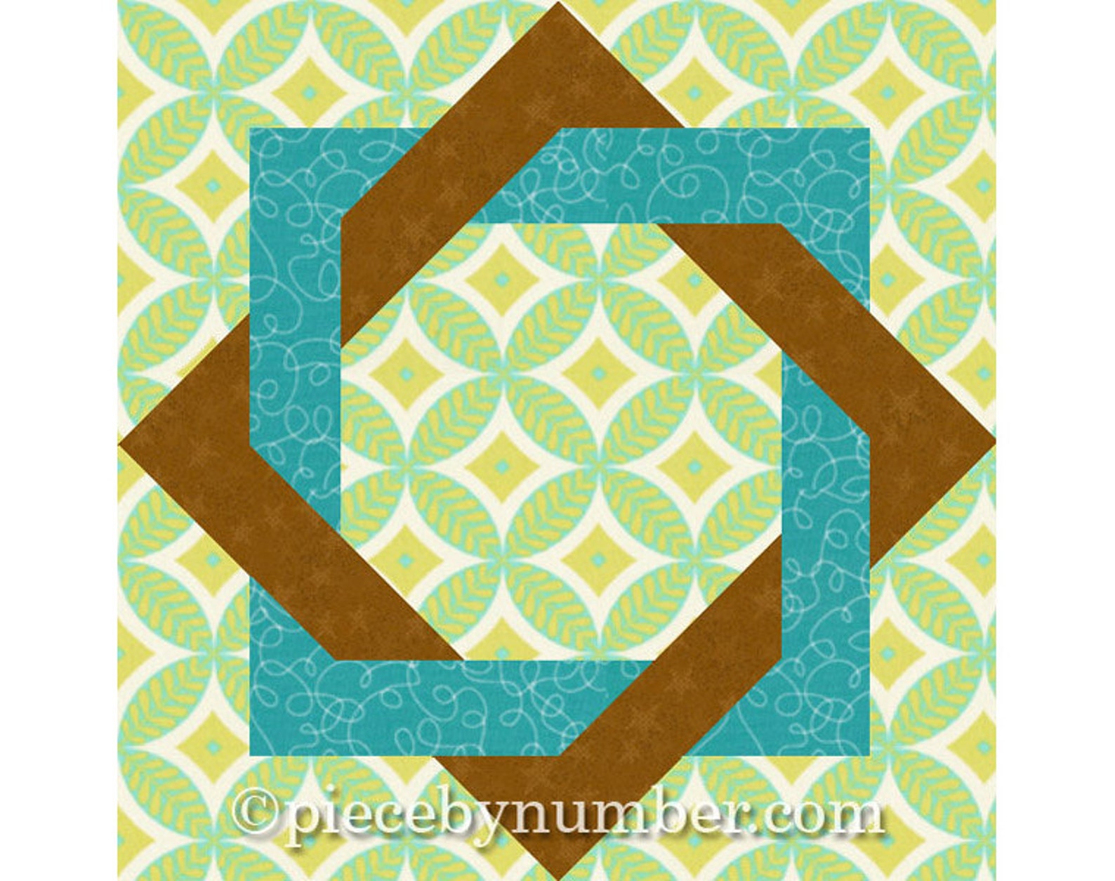 Interlocked Squares quilt block paper pieced quilt patterns Etsy