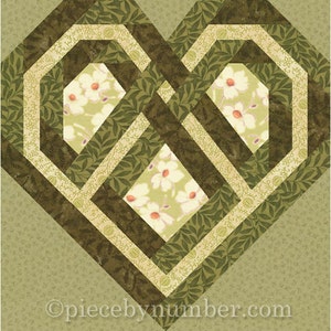 Celtic Heart Quilt Block Paper Pieced Quilt Patterns Instant Etsy