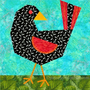 Birdie Bird Paper Piecing Quilt Block Pattern PDF Download, 6 & 12 Inch ...