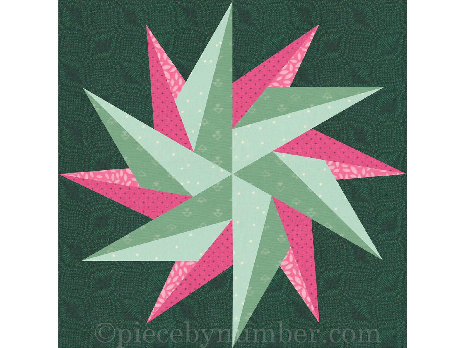 Magician's Star Paper Piece Quilt Block Pattern Instant Etsy