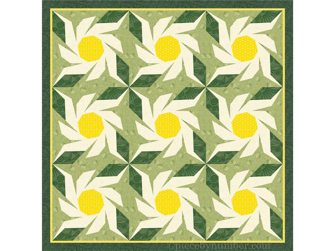 Edelweiss Flower Paper Pieced Quilt Block Pattern Instant Etsy
