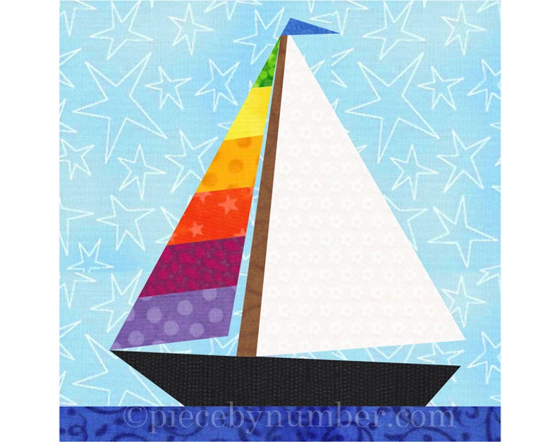Sailboat Quilt Blocks Paper Pieced Quilt Pattern Instant Etsy