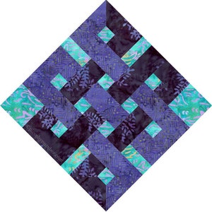 Eternity Knot paper pieced quilt block pattern PDF download, 6 & 12 inch, foundation piecing FPP, endless infinity Celtic Buddhist knot image 5