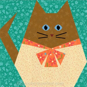 Fat Cat Paper Piece Quilt Block Pattern PDF Instant Download - Etsy