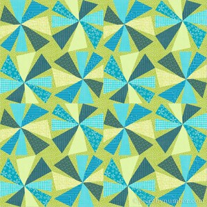 Tumbleweed paper pieced quilt block pattern PDF download, 6 inch & 12 inch, easy foundation piecing FPP, asymmetric wonky star windmill image 3