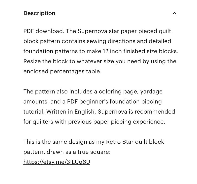 Supernova paper piece star quilt block pattern PDF, 12 inch, mariners compass, foundation piecing, Christmas Xmas radiant asymmetric star image 9