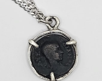 Pendentif Vercingétorix Argenté - Bijou Ancien Fin XIXe Début 1900 - Broche Historique
