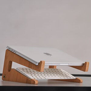 Wooden Laptop Riser for Desk,wooden Laptop Stand, Laptop Holder Desk ...
