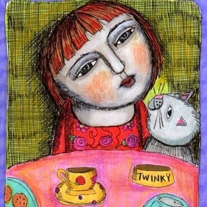 GRAND AUTOCOLLANT chat décorer scrapbooking journal téléphone ordinateur carte papier 2,5 x 3,5 insertion de carte collage cadeau amitié professeur