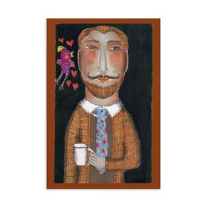 Cartão postal com impressão artística 4x6, presente de saudação, inserção para homem, decoração de inauguração de casa, parede de escritório, café, escritório