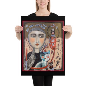 18&quot;x24&quot; Poster home decor unusual creatures housewarming gift wall modern contemporary folk