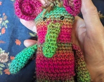 crochet toy animal gift amigurumi friendship fun elephant colorful soft acrylic yarn