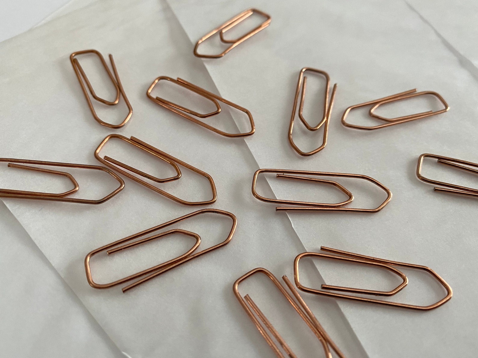 SET OF 12 Copper paper clips Unusual design for Junk Etsy