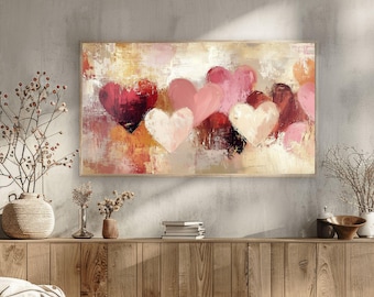 Abstract Hearts Samsung Frame TV Art - Valentine's Day (Digital Download)