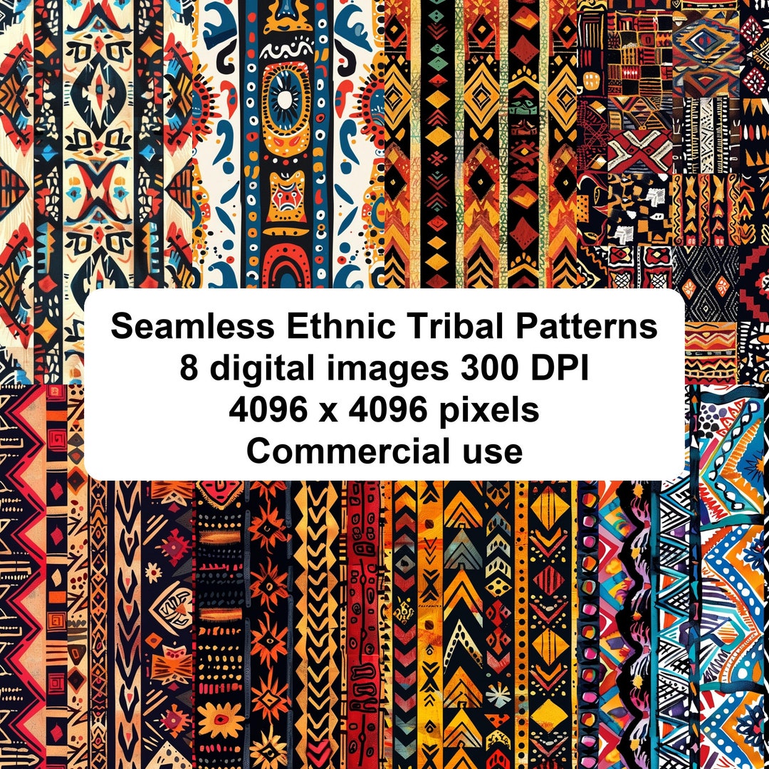 Tribal Seamless Digital Patterns Cultural Print Designs - Etsy
