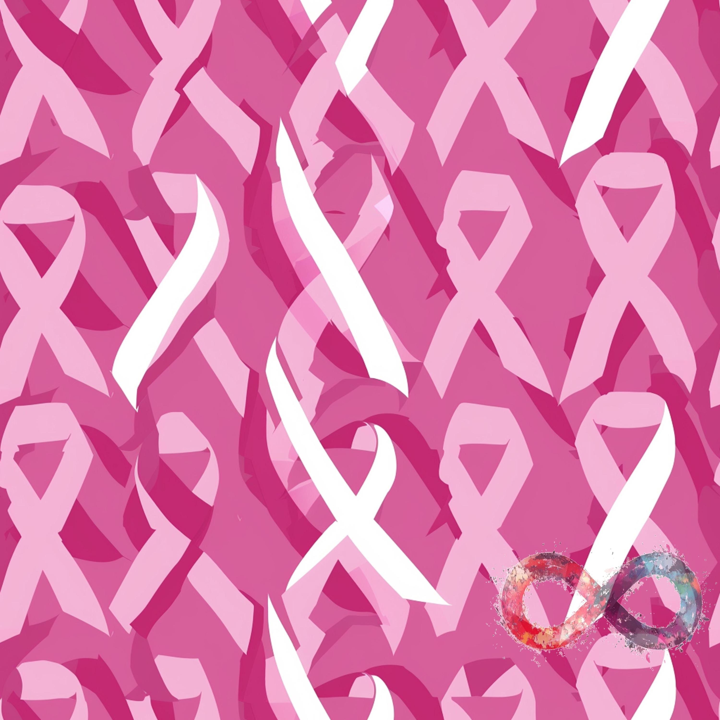 Pink Ribbon Breast Cancer Awareness Seamless Digital Patterns - Etsy