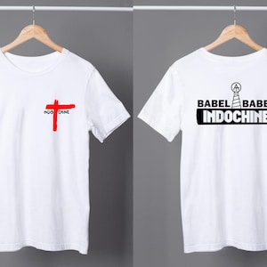 T-shirt indochine Arena tour blanc