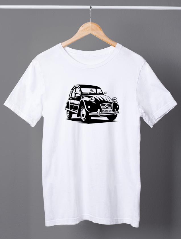 T-shirt Homme Citroën 2CV - Design Imprimé Grande Taille - C23W - 100% Coton
