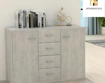 Mueble de cocina, Gris hormigón, Mueble de almacenamiento en el pasillo, Mesa de porche de fresno, Sala de estar, Armario, Cómoda