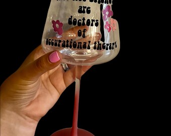 custom occupation wine glass