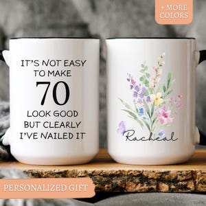 70th Birthday Gift Custom Sentimental Gifts for Woman Great Grandma Mug Birthday Gift Born in 1955 Mug Gift Turning 70 Year Old Coffee Mug