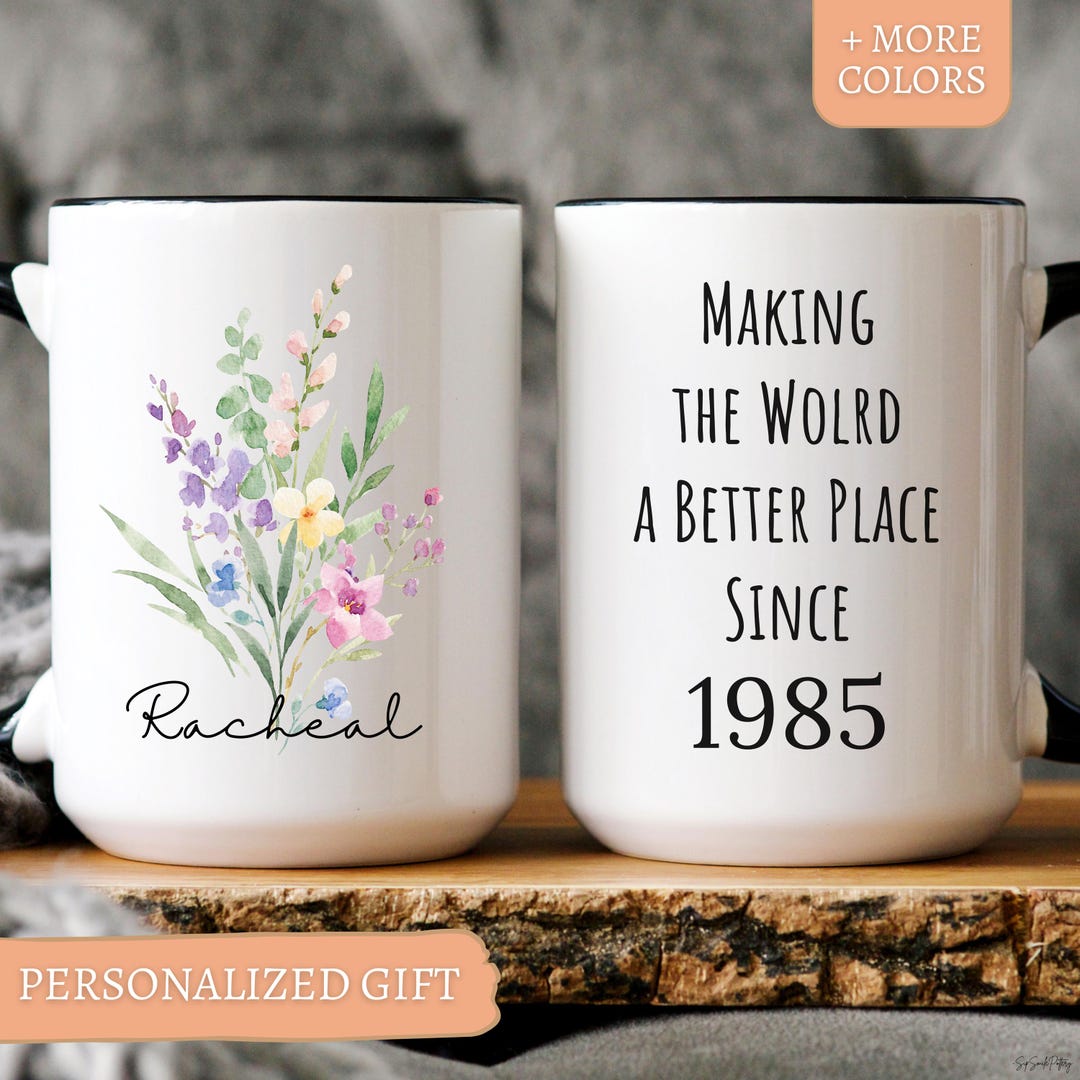 40th Birthday Poster Gift For Her – 1985 Milestone, Mum Or Daughter, Pink