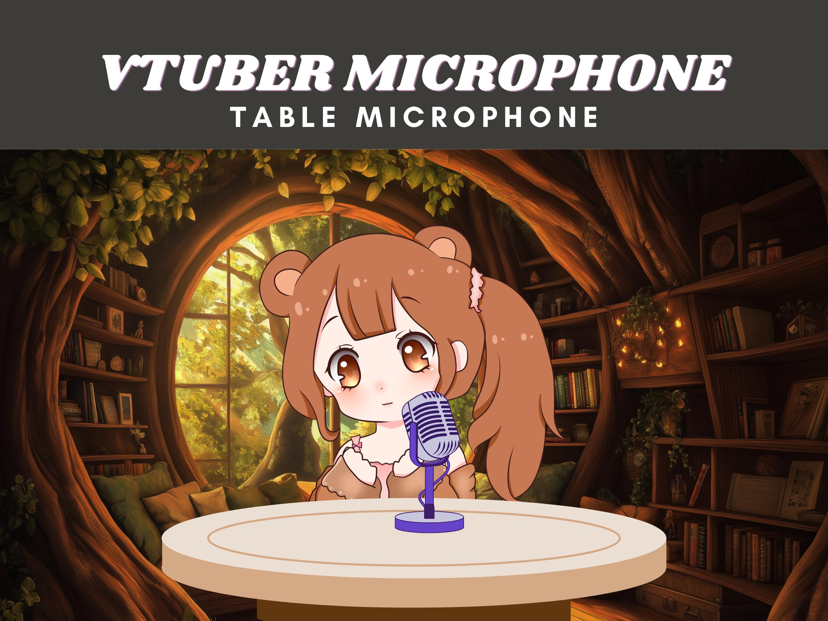 Microphone Overlay Twitch Mic Vtuber Model Mic Vtuber Asset Microphone Set Vtuber Mic ...
