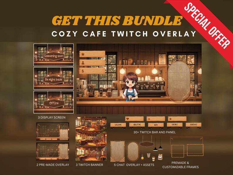 Vtuber cafe background lofi animated background cafe vtuber background cafe stream pack cozy twitch overlay rain ghibli background vtuber