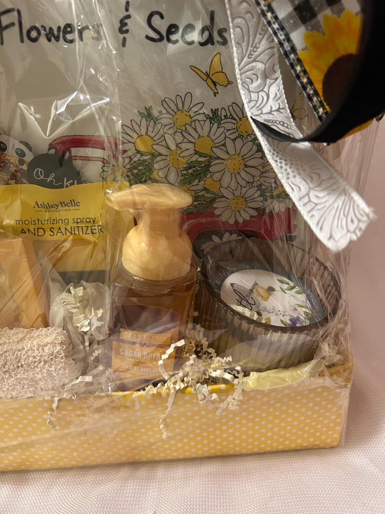 Sunflower Gift Basket - Etsy
