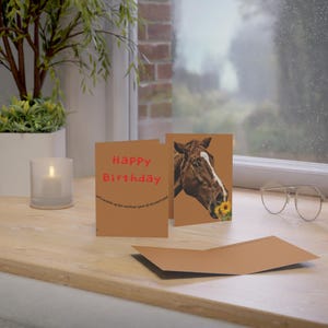 Horse-Themed Birthday Greeting Cards, Unique Equine Cards for Horse Lovers, Adventure Celebration, Blank Inside for Personal Messages, [...]