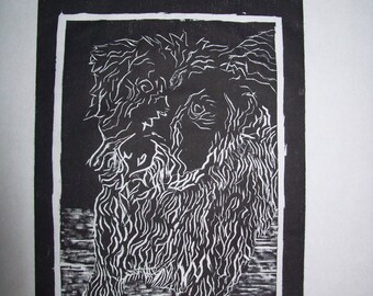 CUSTOM ORDER, Wall Art, Wall Decor, Wall Hanging, Printmaking, Linoleum Print, Custom Wood block or linoleum block Print