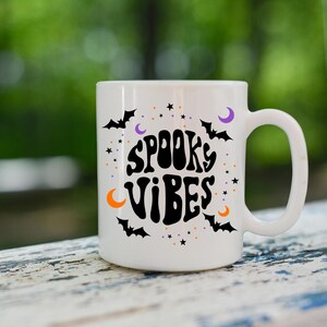 Spooky Vibes Ceramic Mug, (15oz)