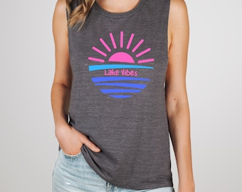 Lake Vibes Muscle Tank