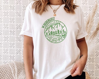 Camiseta de manga curta Wanderlust