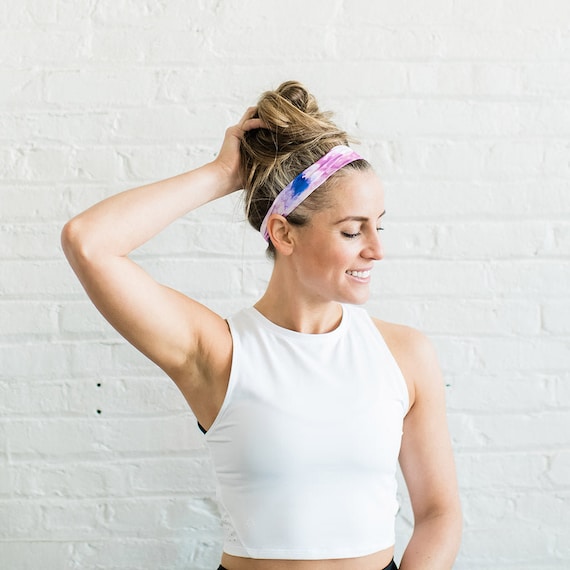 Premium Non Slip Handmade Hair Bands for Women - Cute Boho Headbands for Running & Sports  Accessories - Sweat Fabric Bandana for Workout
