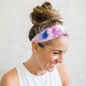 Reshma Headband Purple Watercolor Splash #color_purple-watercolor-splash