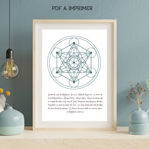 Printable Metatron, studio decor, wall poster, spirituality, inspiration, wall poster, studio decor, Art Print, holistic
