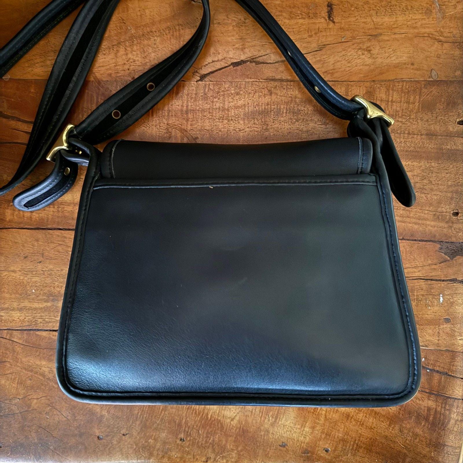 Vintage Coach Rambler Legacy Bag 9061 Black Glovetanned Leather