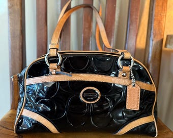 Coach Vintage Black Large Shoulder Bag - Etsy