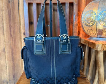 Vintage Coach Hamptons Soho 7463 Green Leather Shoulder Hobo