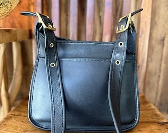 Vintage 1998 Coach Legacy Zip Shoulder Bag Black Glove Tanned Leather USA Made 9966