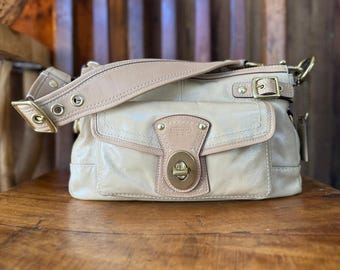Vintage 2007 Coach Legacy Leigh Patent Leather Shoulder Bag Tan Camel 11964 65th Anniversary